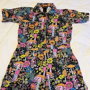 Nooworks Magical Mushrooms shortalls - Size Xs